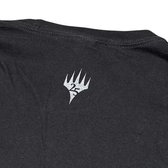 Magic The Gathering Black Lotus Silver Logo 25th Anniversary T Shirt Mens Small - Picture 4 of 7